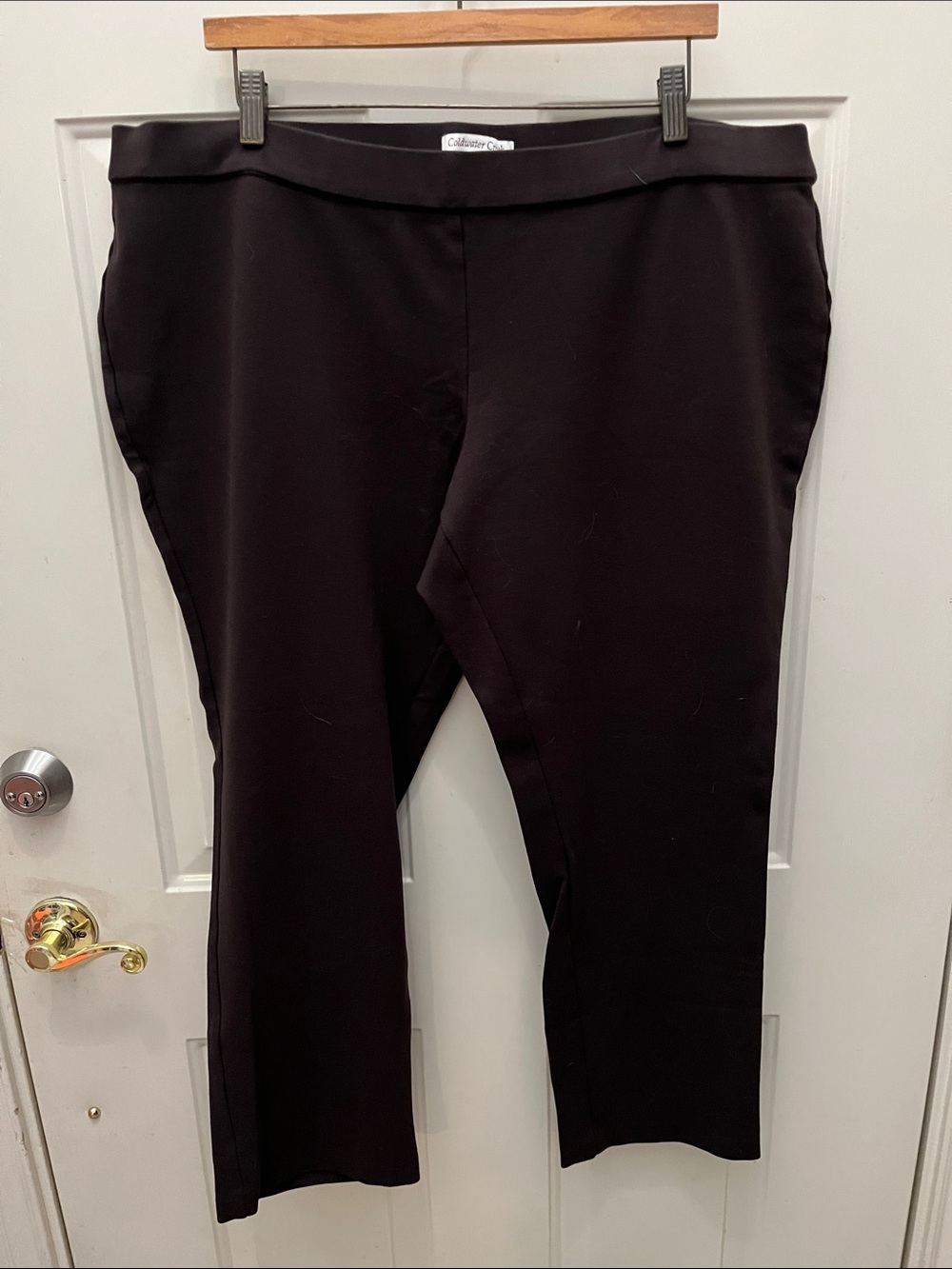 Black Pull-On Ponte Pants